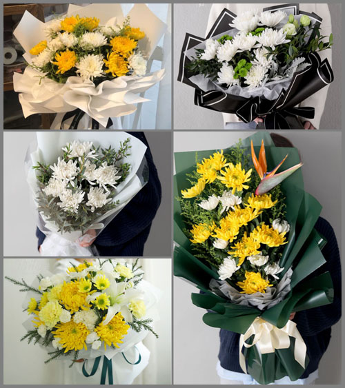 河南南阳卧龙区蒲山镇清泉村白事花束代送